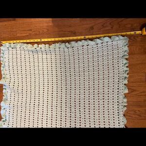 Mint Green unisex Homemade Baby Blanket Ruffle